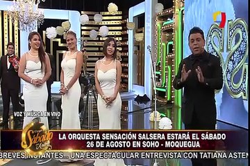 Tatiana Astengo recibió homenaje en el set de Porque Hoy es Sábado