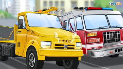 Learn Colors Emergency Car Compilation w Red Fire Truck Cars Cartoon for Kids & Kids Animation