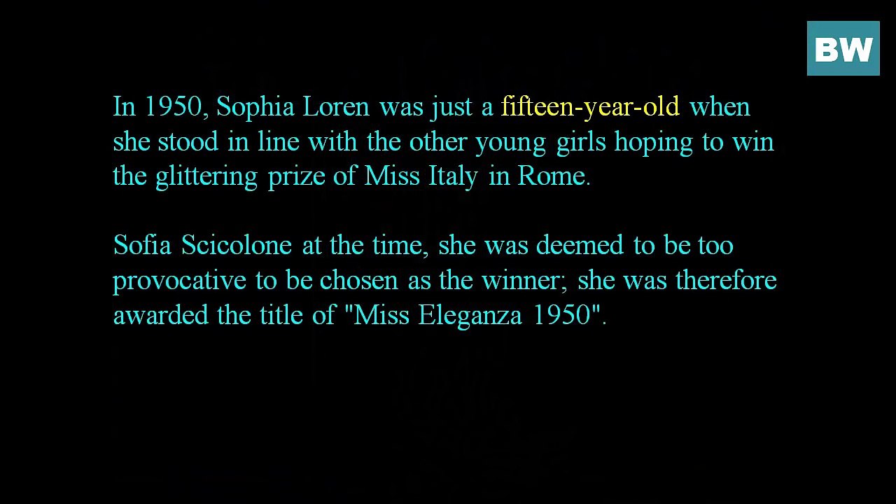 Sophia Loren Beauty Contest in Italy 1950