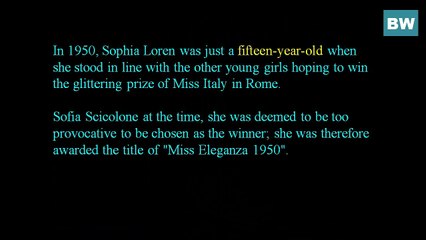 Sophia Loren Beauty Contest in Italy 1950