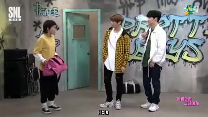 [SUB ESPAÑOL] WANNA ONE SNL DANIEL Y MINHYUN TO THE BEAUTIFUL YOU