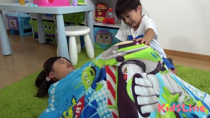 手を洗わずお料理すると・・・危険!! お腹が・・・ おままごと こうくんねみちゃん Wash your hands before cooking