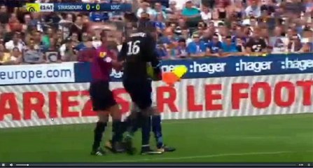 Mike Maignan Red Card - Strasbourg vs Lille 0-0 13.08.2017 (HD)