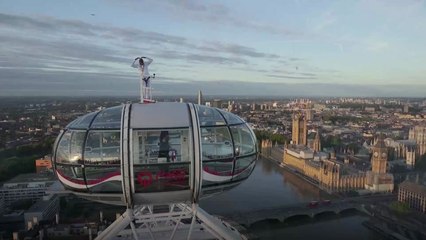 Sir Mo Farah says farewell with signature move on London Eye