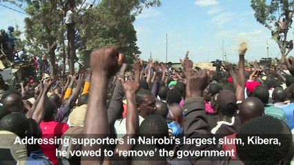 Defiant Odinga addresses Kenyan supporters