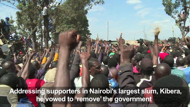 Defiant Odinga addresses Kenyan supporters
