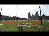 Listo campo de béisbol en el Zócalo capitalino para el Home Run Derby