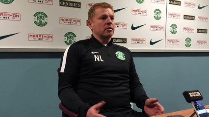 Hibs boss Neil Lennon after match press conference following 0 0 with Morton