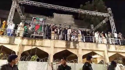 Imran Khan Arrives at Jalsa Gah in Liaquat Bagh on 13 August 2017