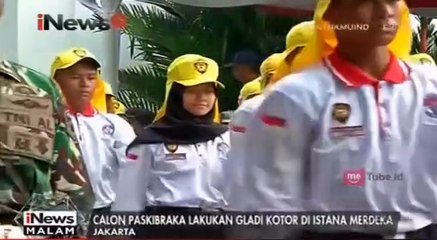 Calon Paskibraka Lakukan Gladi Kotor di Istana Merdeka