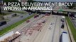 Un accident de pizzas pepperoni sur l'autoroute provoque l'accident le plus appétissant du monde