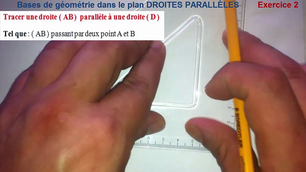 Maths 6ème - Les Bases De La Géométrie :  Droites Parallèles Exercice 2