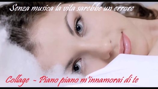 Collage Piano - piano m'innamorai di te - con testo ...