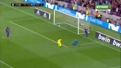 Ronaldo Missed Goal - Barcelona 0-1 Real Madrid 13.08.2017