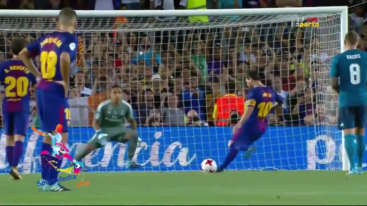 اهداف برشلونة وريال مدريد 1-3 كاس السوبر الاسبا...