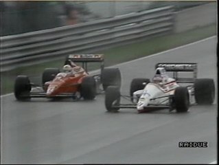Gran Premio del Canada 1989: Sorpasso di Larini a De Cesaris e perdita della ruota di Moreno