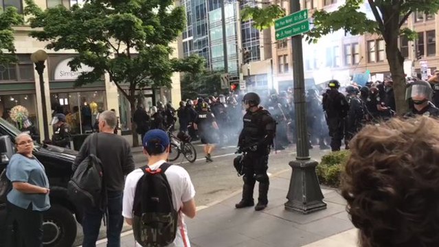 Flash Bangs, Pepper Spray Used to Disperse Protesters During Solidarity Rally