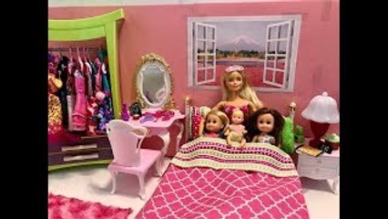 Barbie Bedroom Morning Routine with KIDS!!