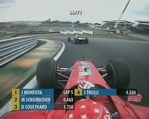 Download Video: F1 Brazilian GP Interlagos 2001 Juan Pablo Montoya vs Michael Schumacher!