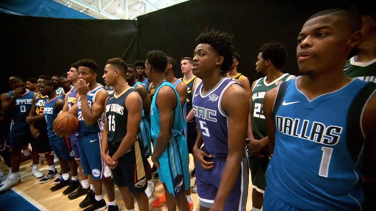 Dans les coulisses de la séance photo des rookies NBA 2017
