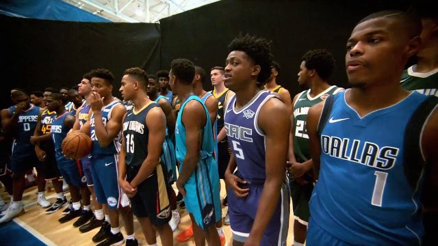 Dans les coulisses de la séance photo des rookies NBA 2017