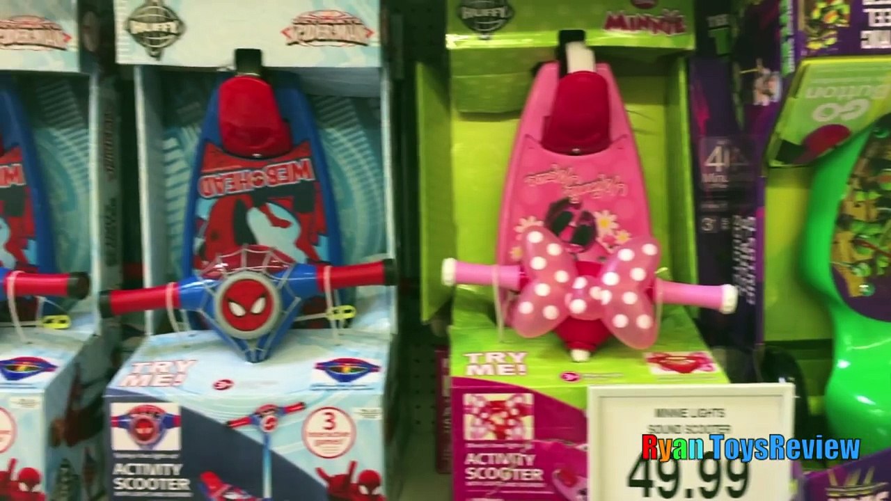 Disney Cars Lightning McQueen Scooter Shopping Trip with Ryan ToysReview