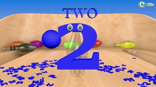 Learn Colors and Numbers with 3D Bowling Game - Learning Colours Collection for Kids Babies Children