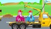 Diggers Cartoon and Tractor, Truck, Excavator & Crane - Construction Vehicles Cartoons for children