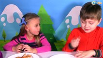 Челлендж! Обычная еда против мармелада! Видео для детей