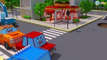 Tractor Cartoon For Kids Playing on the road as a super hero - 3D Animation Cars & Truck Stories