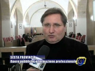 PROVINCIA BT. Opere pubbliche e formazione professionale