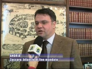 ANDRIA - Zaccaro, bilancio di fine mandato