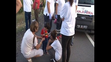 İneğe çarpan yolcu otobüsü şarampole uçtu