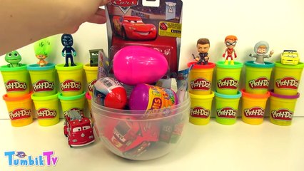 Şimşek Mcqueen Disney Arabalar Sürpriz Yumurta Oyun Hamuru - Tsum Tsum Cicibiciler