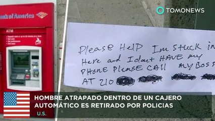 Ayuda! Hombre atrapado dentro de un cajero automático - TomoNews