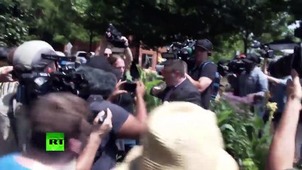 Unite The Right organiser attacked after Charlottesville comments inflame protesters