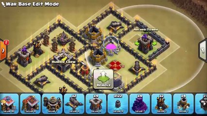 Clash of Clans townhall 9 Anti 3 star War base K-COC