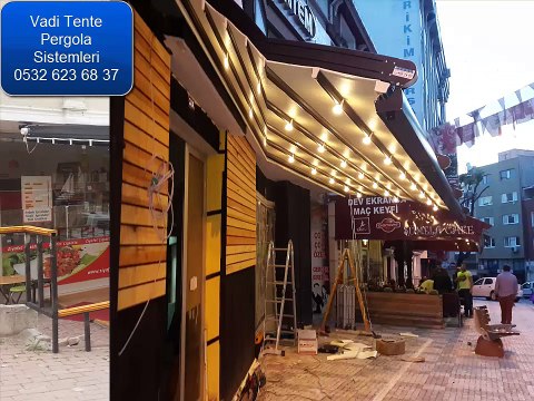VADİ TENTE 0532 623 68 37 OTOMATİK IŞIKLI KUMANDALI 5 YIL GARANTİLİ TENTE PERGOLA SİSTEMLERİ