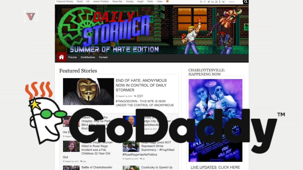 GoDaddy Boots Neo-Nazi Site Daily Stormer For Derogatory Story on Charlottesville Victim