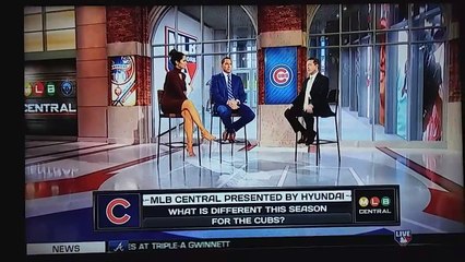 The sexy Lauren Shehadi with Mark DeRosa,and the bias piece of shit Yankee Hater Ken Rosen