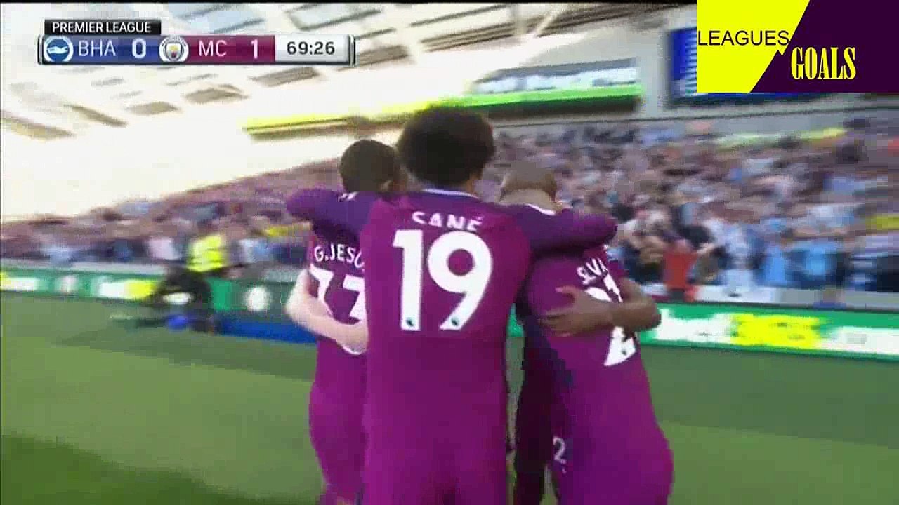 أهداف و ملخص مباراة مانشستر سيتي 2 - 0 برايتون