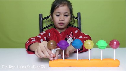 Bad Baby Lollipop Learn Colors Chupa Chups & Play Doh Colours Learning Video Kids