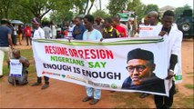 Nigeria protesters press for President Buhari's resignation over absence