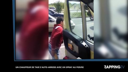 Un chauffeur de taxi s'auto-arrose avec un spray au poivre (vidéo)