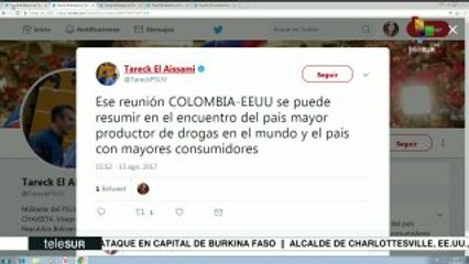 Critica vicepdte. venezolano dichos injerencistas del pdte. colombiano