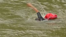 German Man Swims To Work To Avoid Crowds