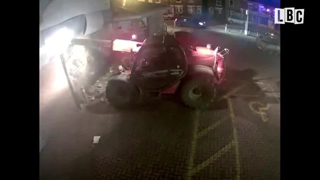 Digger Used To Steal Cash Machine In Brazen Ram-Raid