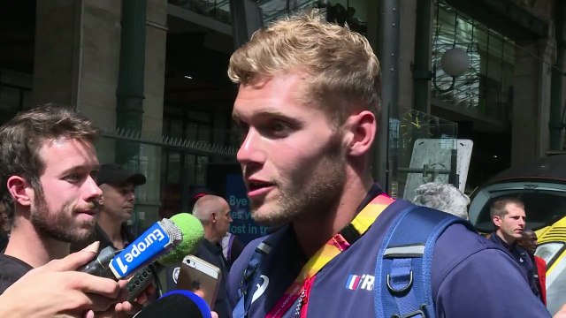 Athlétisme: les médaillés français fêtés par des fans à Paris
