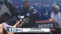 Alan Branch Discusses Being Back On Practice Field With Teammates