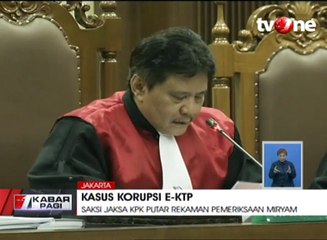 Saksi Jaksa KPK Putar Rekaman Pemeriksaan Miryam Haryani